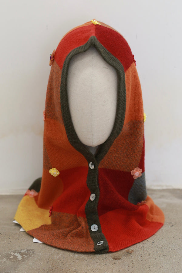 YANYAN KNITS 2025 Fall/Winter Plaid Hooded Top YYK-YYW24-1732-CHENG Orange